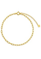 teensy catchy yellow gold 2.5mm link chain childrens bracelet